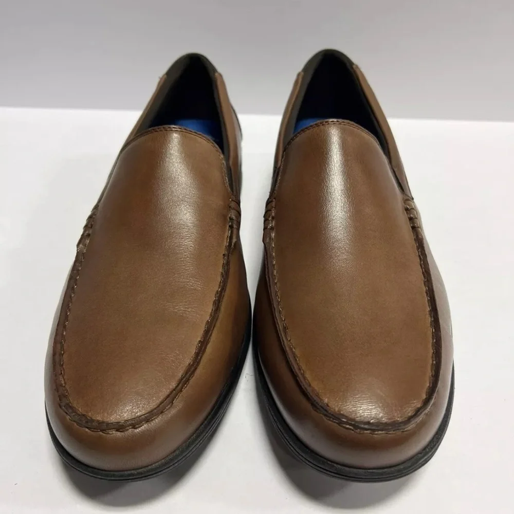 Nunn Bush Men’s Sumter Moc Slip-On Loafers Tan, Size 12 M.